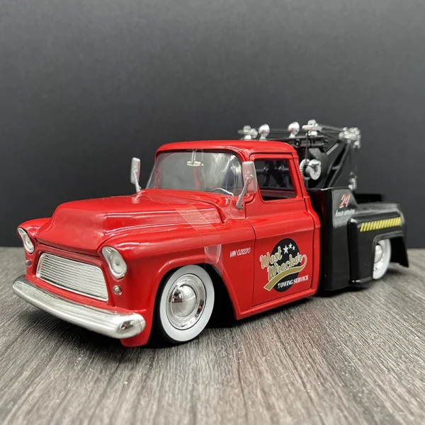 JADA 1:24 STEPSIDE TOW TRUCK 1955 Alloy Car Diecasts & Toy Vehicles Car Model Miniature Scale Model Car For Children
