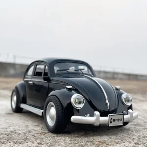 New 1:18 Classic Car Beetle 1955 Alloy Car Model Sound and Light Pull Back Children’s Toy Collectibles Birthday gift