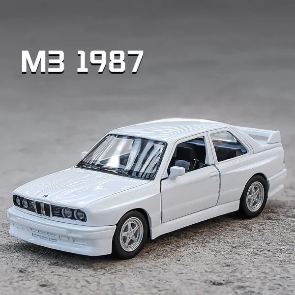 1:36 BMW M3 E30 1987 Porsche 911 Turbo Audi Quattro BMW M4 Metal Toy Alloy Car Diecasts & Toy Vehicles Car Model For Children - Image 4