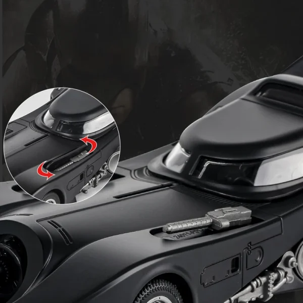 1:24 Batmobile Bat 1989 Alloy Car Diecasts & Toy Vehicles Car Model Sound and light Pull back Car Toys For Kids Gifts - Image 4
