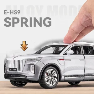 1:24 HongQi EHS9 SUV Alloy Diecasts & Toy Vehicles Metal Toy Car Model Sound and light Pull back Collection Kids Toy