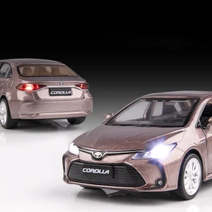 Chengzhen 1:33 TOYOTA Corolla Hybrid Alloy Car Die Cast Toy Car Model Sound and Light Children’s Toy Collectibles Birthday gift