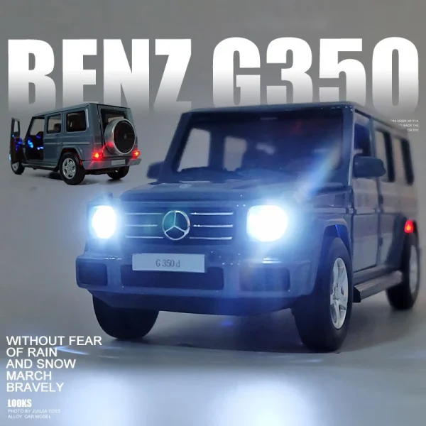 1:32 Mercedes-Benz G350 G350D Alloy Car Model With Pull Back Sound Light Children Gift Collection Diecast Toy Model - Image 2