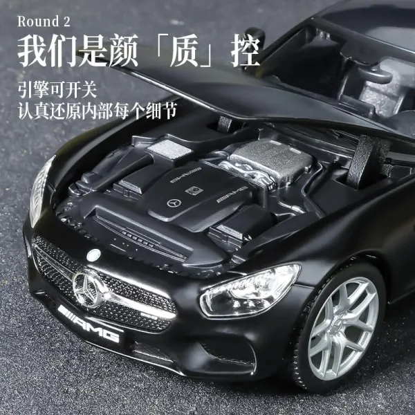 Maisto 1:24 Mercedes-Benz AMG GT Supercar Simulation Toy Vehicles Model Alloy Children Pull Back Toys Collection Gift Car Kids - Image 3