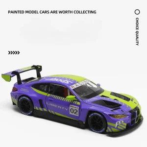 1:24 BMW M4 GT3 BMW M6 BMW CSL Z4 Alloy Die Cast Toy Car Model Sound and Light Children’s Toy Collectibles Birthday gift