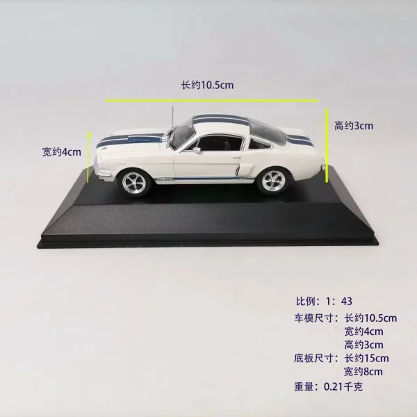 IXO 1:43 Mustang Shelby GT 350H 1965 Alloy Car Diecasts & Toy Vehicles Car Model Miniature Scale Model Car For Children - Image 2