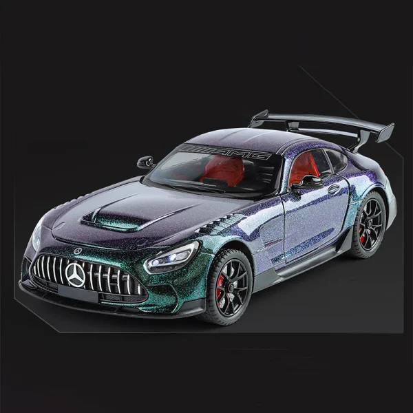 1:24 Benzs AMG GTR Alloy Die Cast Toy Car Model Sound and Light Pull Back Children's Toy Collectibles Birthday gift - Image 5