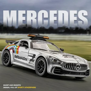 1:24 Benzs GTR AMG SAFETY CAR Supercar Alloy Die Cast Toy Car Model Sound and Light Children’s Toy Collectibles Birthday gift