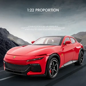 1:22 Purosangue SUV Alloy Car Diecasts & Toy Vehicles Metal Toy Car Model Sound and light Collection Kids Toy