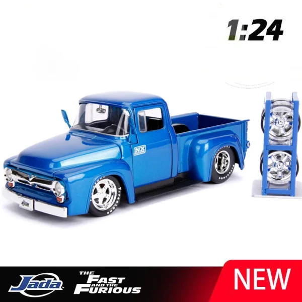 JADA 1:24 1956 F100 Picku Alloy Car Diecasts & Toy Vehicles Car Model Miniature Scale Model Car For Children