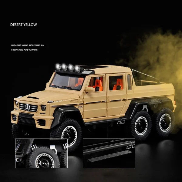 1:20 G63 6X6 OFF-ROAD Alloy Cast Toy Car Model Sound and Light Children's Toy Collectibles Birthday gift - Image 5