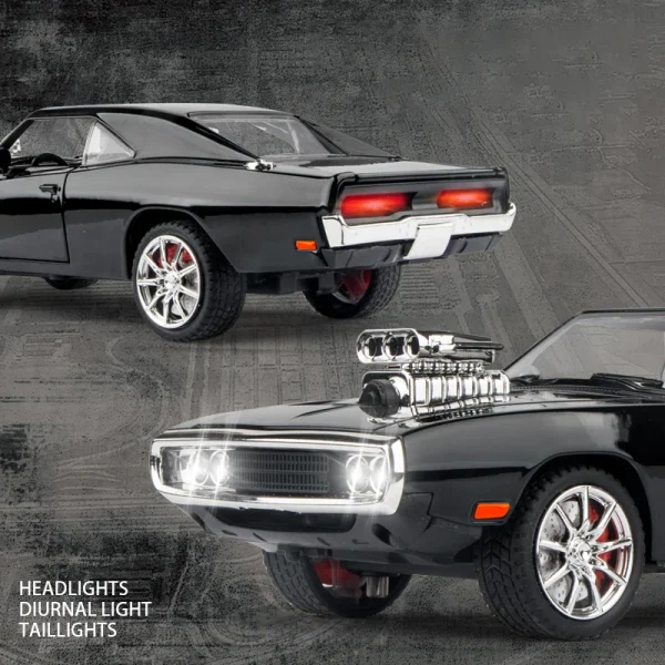 1:24 Dodge Charger 1970 Fast & Furious Alloy Car Diecasts & Toy Vehicles Car Model Sound and light Car Toys For Kids Gifts - Image 4