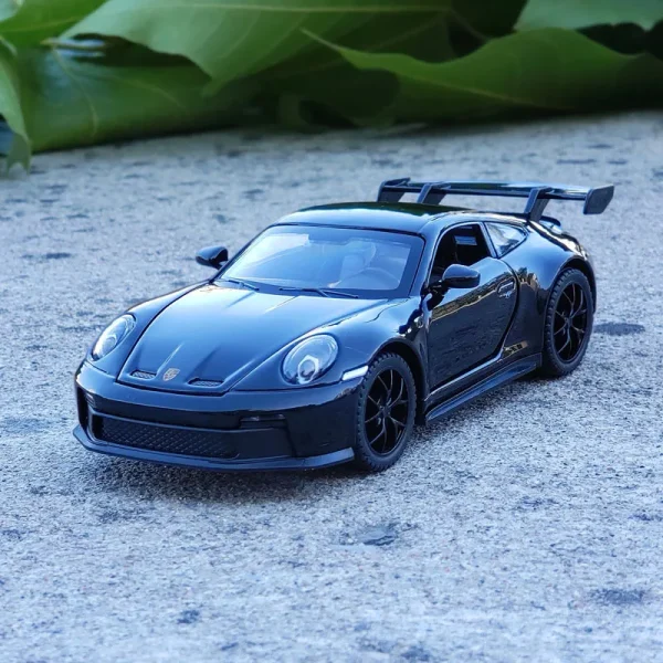 1:32 Porsche 911 GT3 Supercar Alloy Car Model With Pull Back Sound Light Children Gift Collection Diecast Toy Model - Image 4