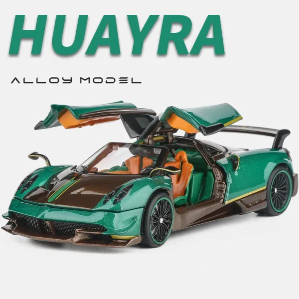 JKM 1:32 Pagani Huayra Supercar Diecasts & Toy Vehicles Metal Car Model Shock absorber Sound Light Collection Car Toys Gift - Image 4