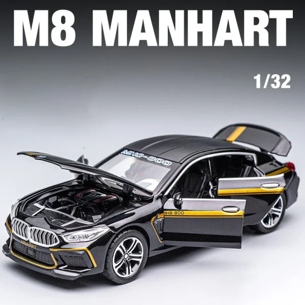 1:32 BMW M8 IM Supercar Alloy Diecasts & Toy Vehicles Metal Toy Car Model Sound and light Collection Kids Toy - Image 6