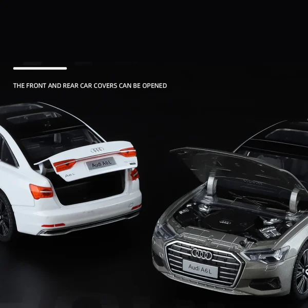1:24 AUDI A6 Alloy Car Diecasts & Toy Vehicles Car Model Sound and light Pull back Car Toys For Kids Gifts - Image 3