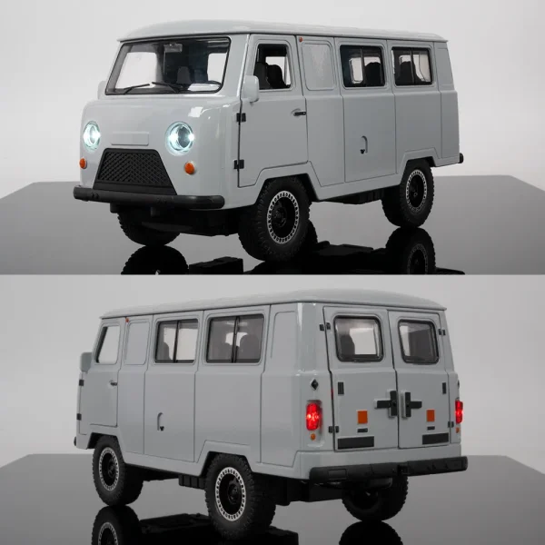 New 1:18 Russian UAZ TRAVELER 452 VAN Alloy Diecasts & Toy Vehicles Metal Toy Car Model Sound and light Collection Kids Toy - Image 5