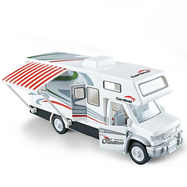 1:32 Recreational Vehicle RV Alloy Die Cast Toy Car Model Sound and Light Pull Back Children's Toy Collectibles Birthday gift - Image 4