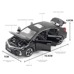 1:32 Corolla Hybrid Alloy Car Diecasts & Toy Vehicles Car Model Sound and light Pull back Car Toys For Kids Gifts