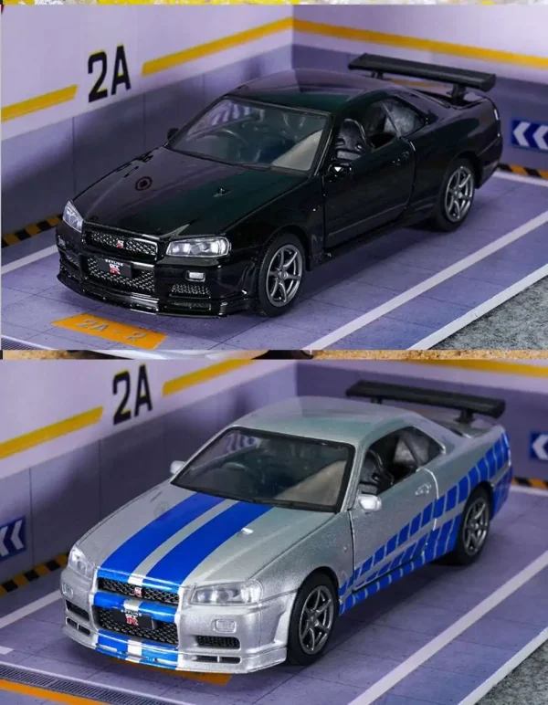 JKM 1:36 Nissan GTR R34 Skylin Alloy Car Diecasts & Toy Vehicles Car Model Miniature Scale Model Car For Children - Image 12