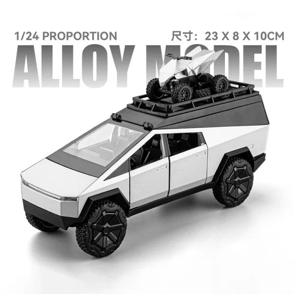 1:24 Cybertruck Camping RV Alloy Die Cast Toy Car Model Sound and Light Children's Toy Collectibles Birthday gift - Image 3