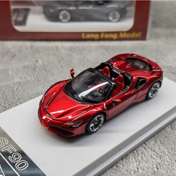SOLO 1:64 SF90 Supercar Alloy Car Diecasts & Toy Vehicles Car Model Miniature Scale Model Car Toys For Children - Image 3