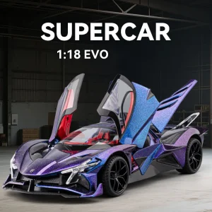 1:18 Apollo Project EVO Supercar Alloy Car Diecasts & Toy Vehicles Metal Toy Car Model Sound and light Collection Kids Toy
