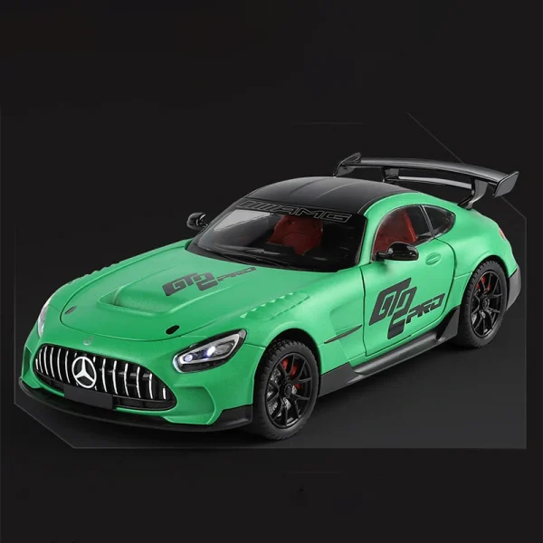 1:24 Benzs AMG GTR Alloy Die Cast Toy Car Model Sound and Light Pull Back Children's Toy Collectibles Birthday gift - Image 6