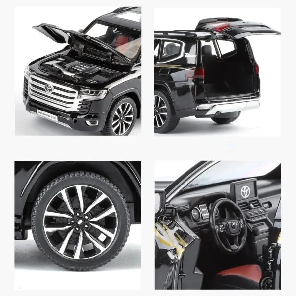 1:24 LAND CRUISER LC300 SUV Alloy Car Model Sound and Light Pull Back Children's Toy Collectibles Birthday Gift - Image 6